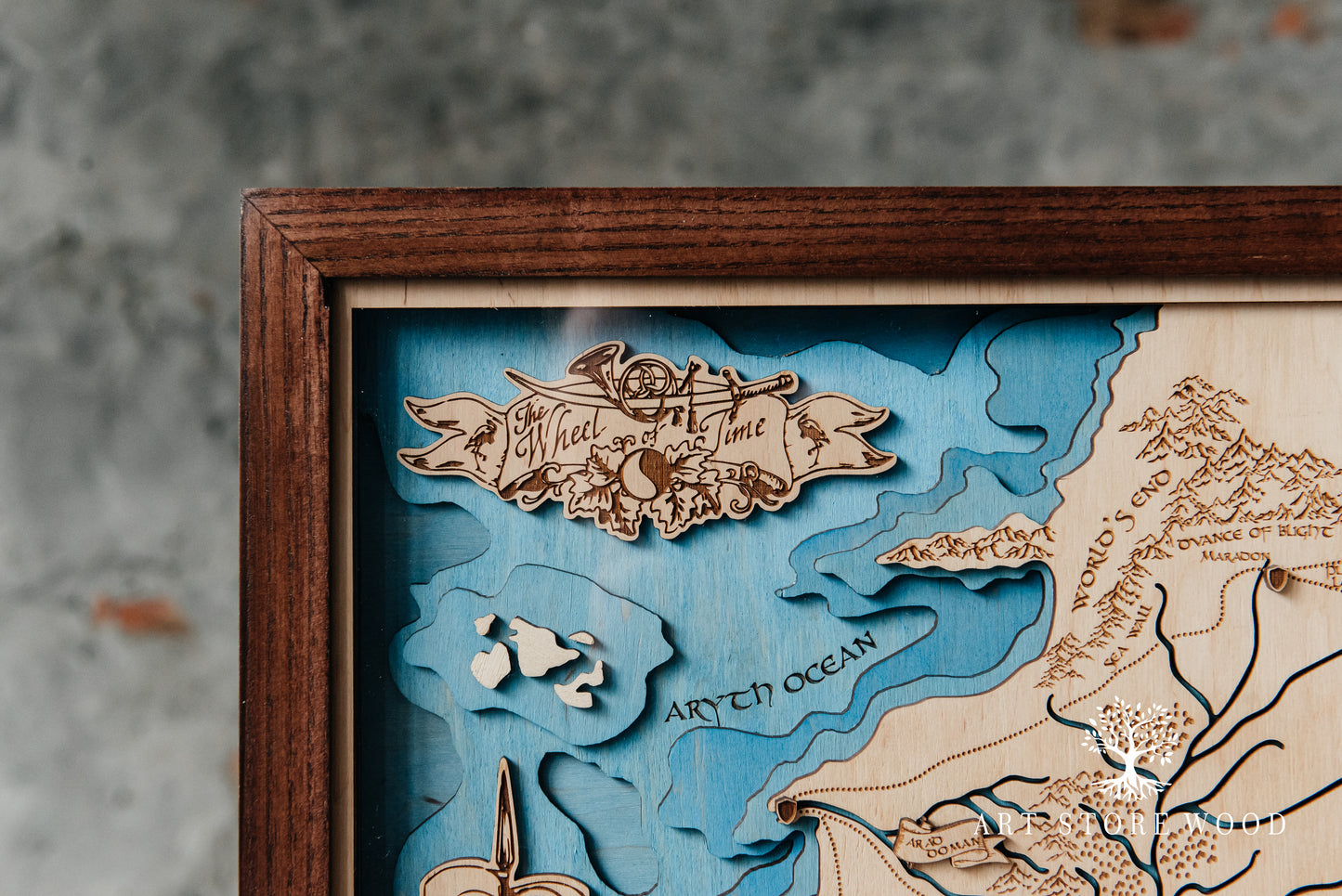 The Wheel of Time 3D Wooden Map