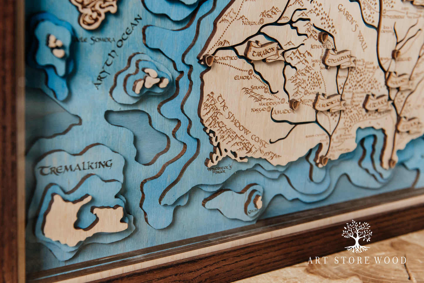 The Wheel of Time 3D Wooden Map