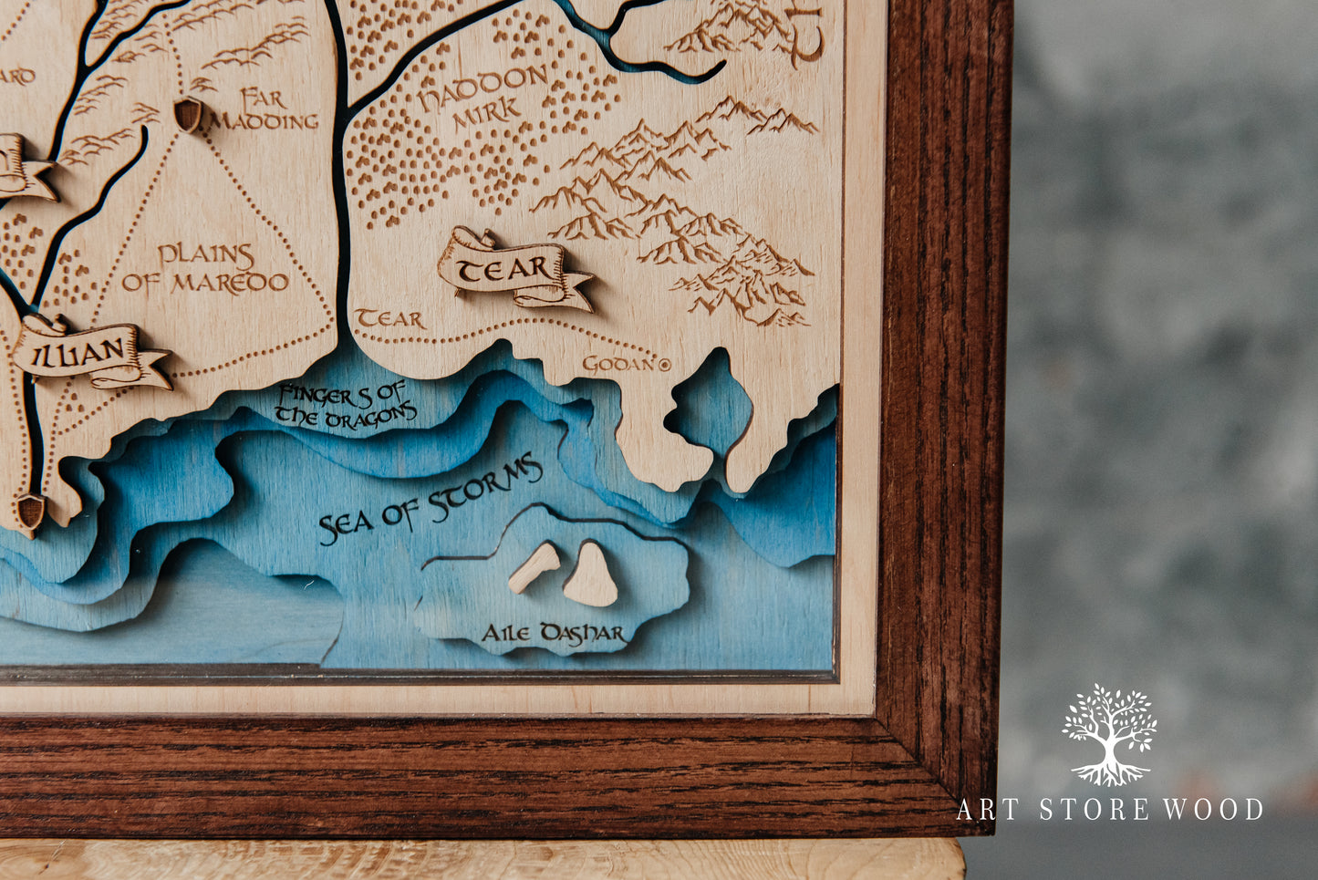 The Wheel of Time 3D Wooden Map