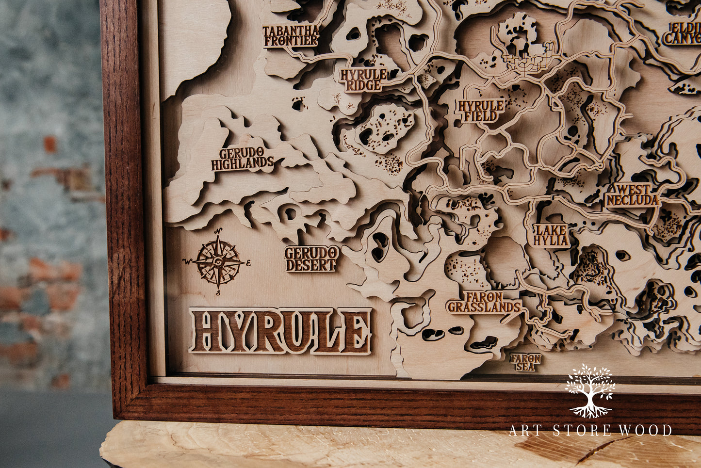 Hyrule 3D World Map Non colored