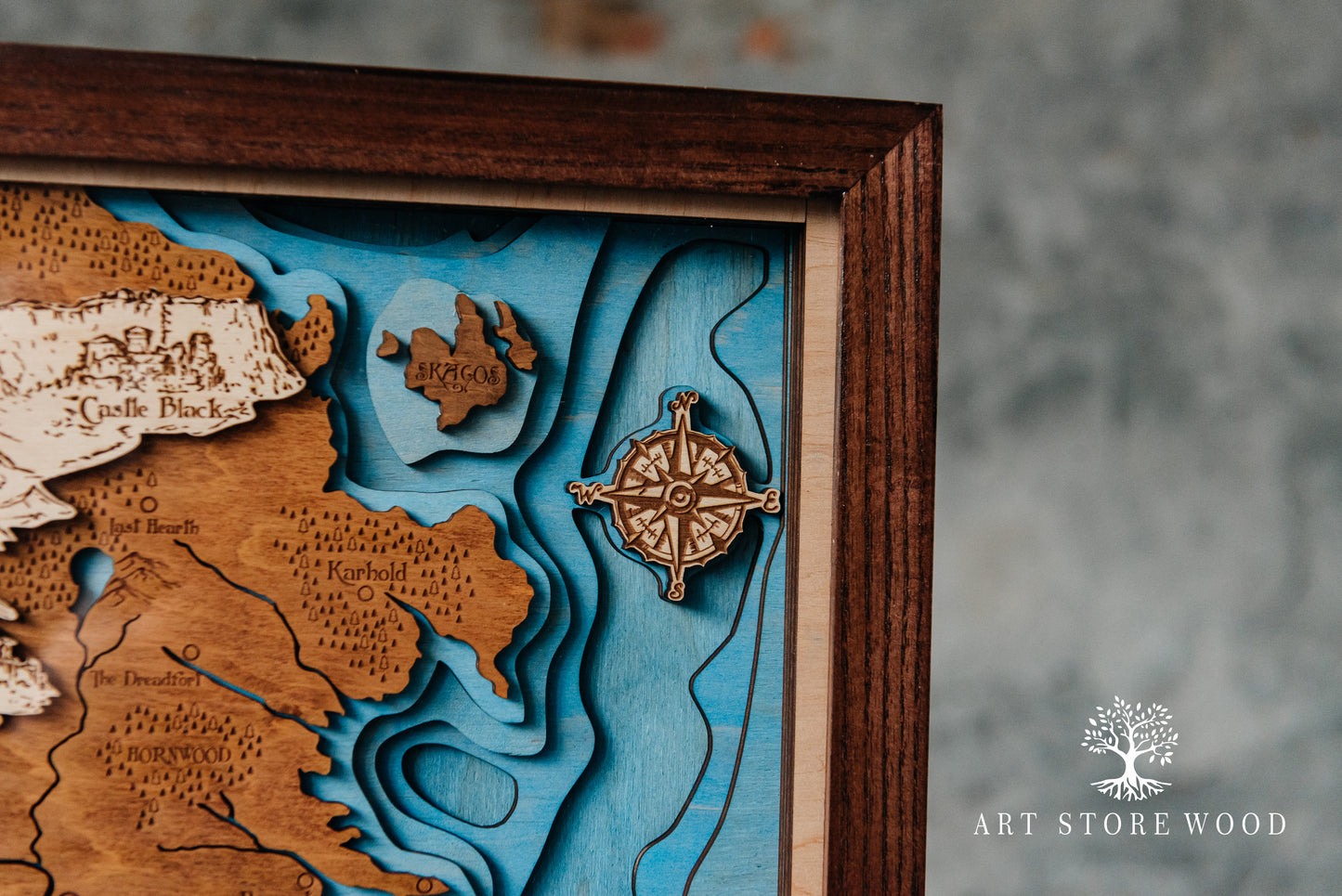 Westeros 3D Wooden Map