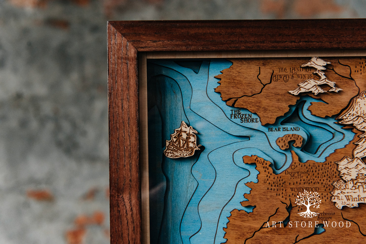 Westeros 3D Wooden Map