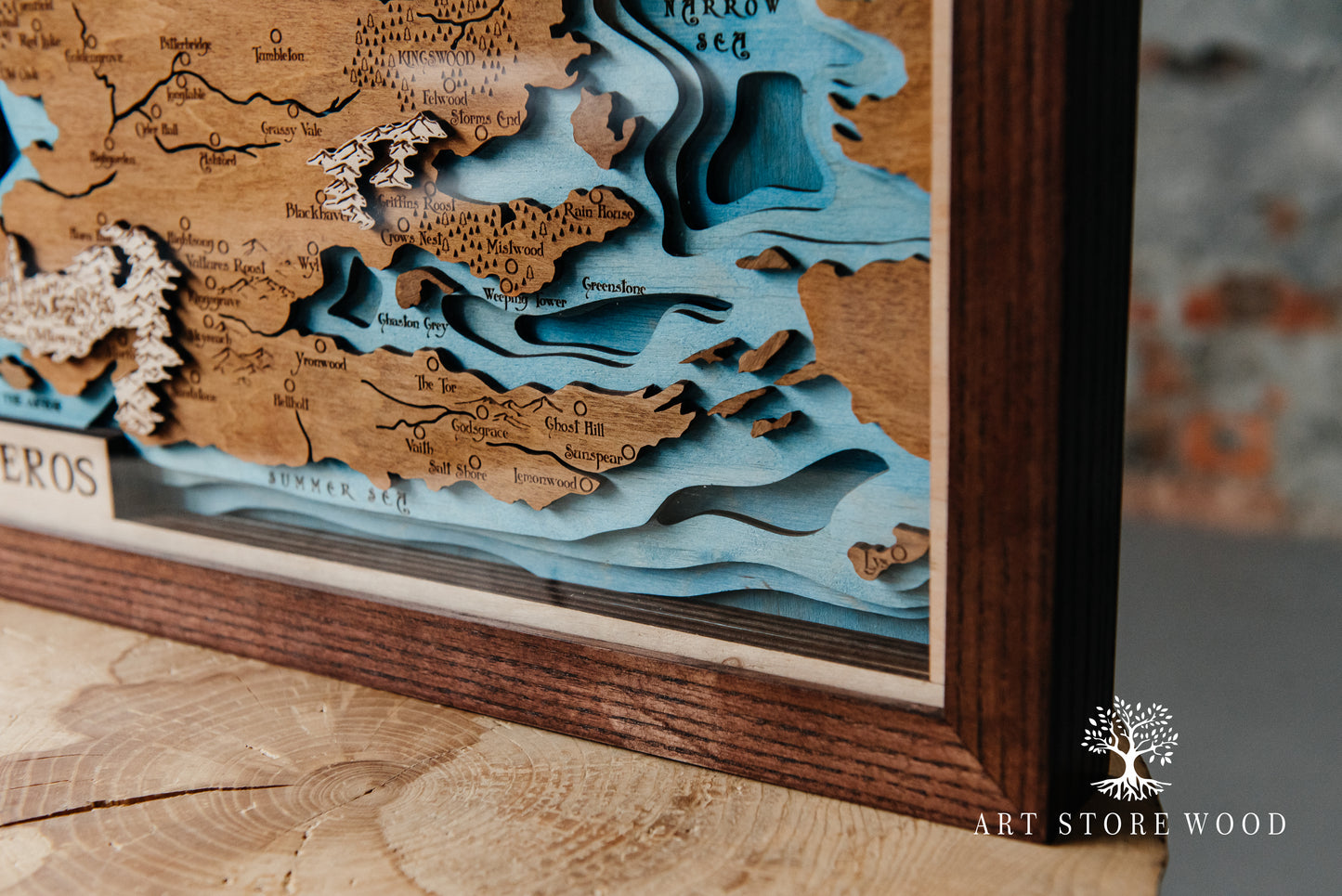 Westeros 3D Wooden Map