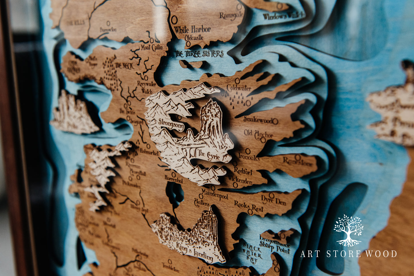 Westeros 3D Wooden Map