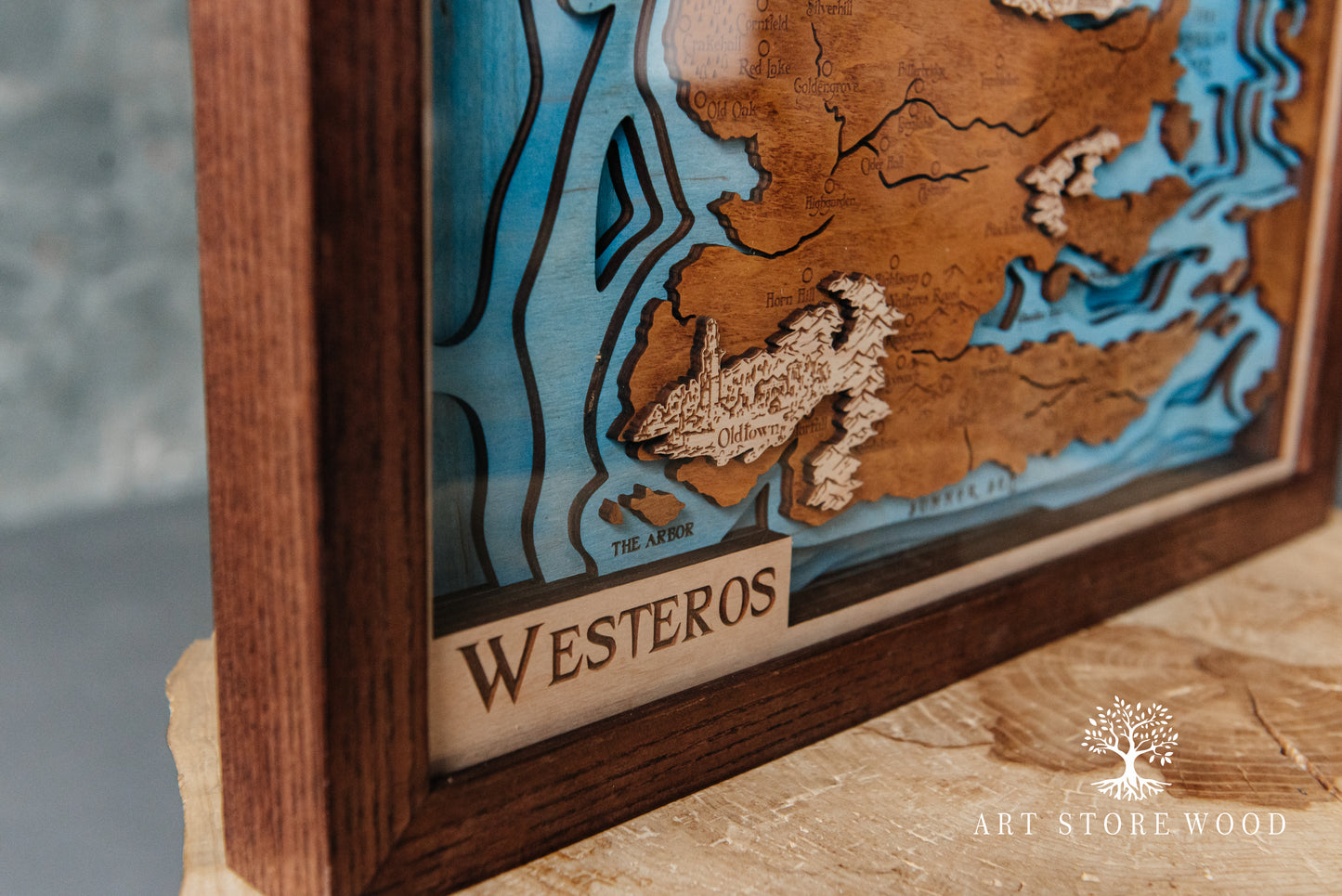 Westeros 3D Wooden Map