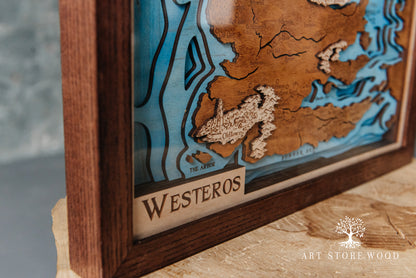 Westeros 3D Wooden Map