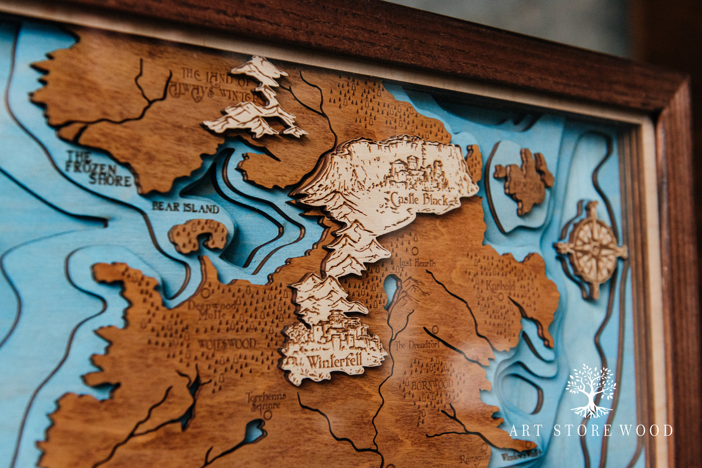 Westeros 3D Wooden Map