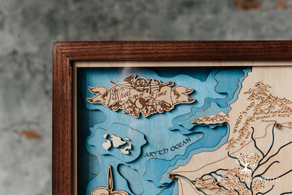 The Wheel of Time 3D Wooden Map