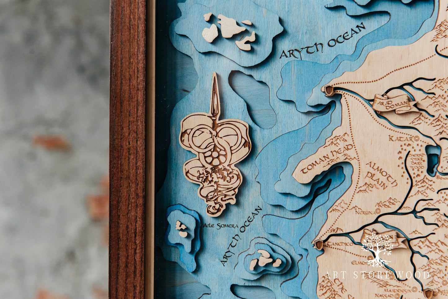 The Wheel of Time 3D Wooden Map