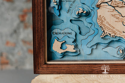 The Wheel of Time 3D Wooden Map