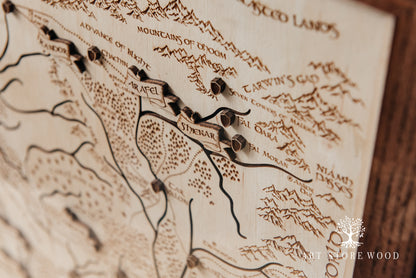 The Wheel of Time 3D Wooden Map