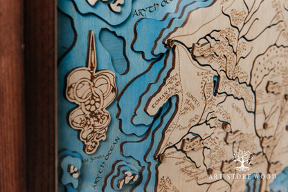 The Wheel of Time 3D Wooden Map