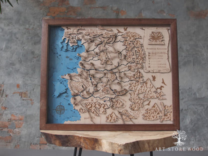 Neverland 3D Wooden Map