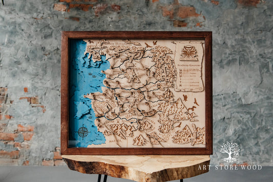 Neverland 3D Wooden Map