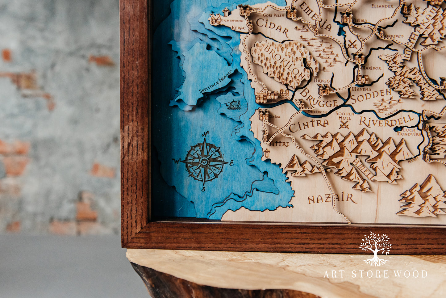 Neverland 3D Wooden Map