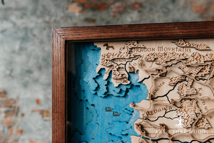 Neverland 3D Wooden Map