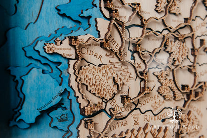 Neverland 3D Wooden Map