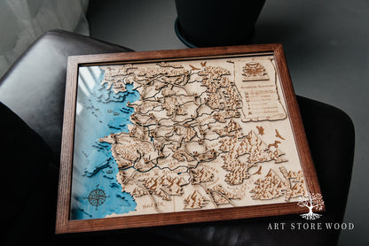 Neverland 3D Wooden Map